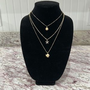 Lilly Pulitzer Three Strand Layered Necklace